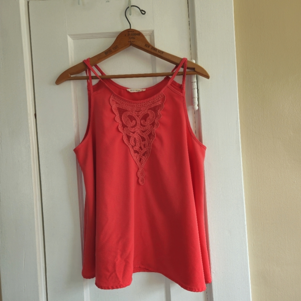 Flowy Tank with Lace Insert.
